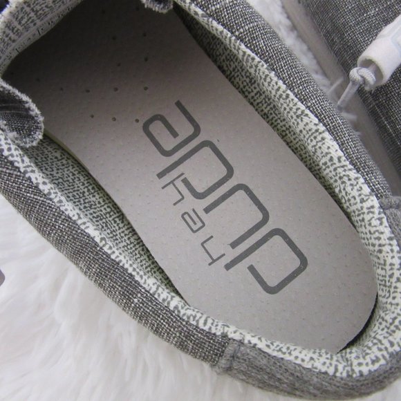 Hey Dude Wally Loafers Shoes Ash Gray Cross Hatch Size 9 NWT - Picture 9 of 10